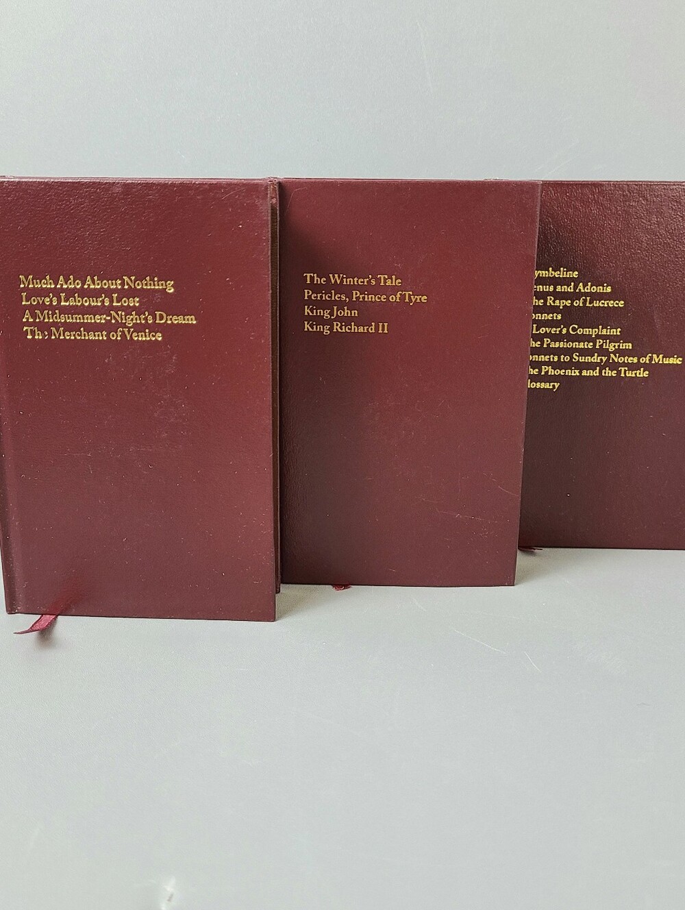 Miniature Shakespeare Vintage Hardcover Books-Set of Three